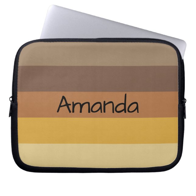 Kleurenstroken herfst -  laptop sleeve (Voorkant)