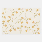 Kleurenstroken, stippen, minimale florale patronen inpakpapier vel (Voorkant)