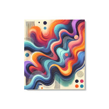 Kleurenstroom Abstracte kunst gewikkeld canvas