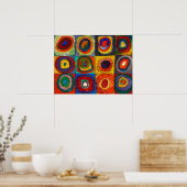 Kleurenstudie, Infinity Stippen van Wassily Kandin Poster (Keuken)