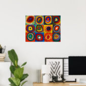Kleurenstudie, Infinity Stippen van Wassily Kandin Poster (Thuiskantoor)