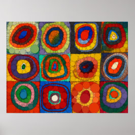 Kleurenstudie, Infinity Stippen van Wassily Kandin Poster