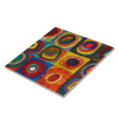 Kleurenstudie, Infinity Stippen van Wassily Kandin Tegeltje (Zijkant)