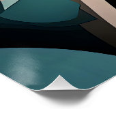 Kleurensymfonie op Abstract gezicht Perfect Poster (Hoek)