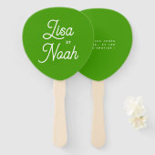 Kleurentaal - Citroengroen Handwaaier (Voorkant en achterkant)