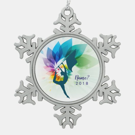 kleurentang Snowflake Ornament (Voorkant)