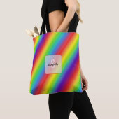 Kleurentas Regenboogtas Tote Bag (Dichtbij)