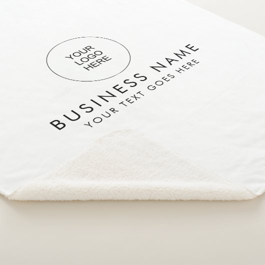 kleurentekst Uw Bedrijf Logo Schattige Sherpa Deken (3/4)