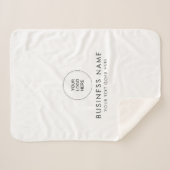 kleurentekst Uw Bedrijf Logo Schattige Sherpa Deken (Voorkant (horizontaal))