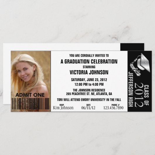  kleurentemet voor Afstuderen Kaart (Voorkant / Achterkant)