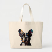 Kleurentheorie Frenchie Grote Tote Bag (Voorkant)