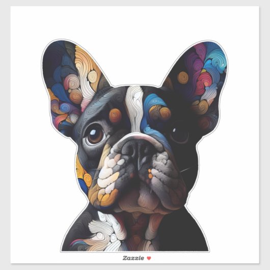 Kleurentheorie Frenchie Sticker (Vel)
