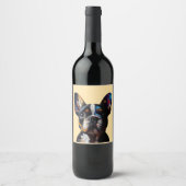 Kleurentheorie Frenchie Wijn Etiket (Voorkant)