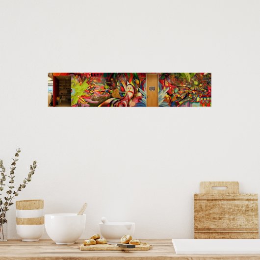 Kleurentherapie Art Wall @ Zazzle Poster (Keuken)