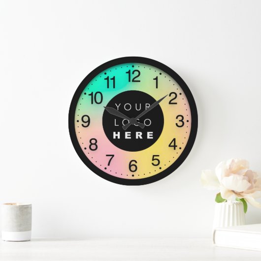 Kleurentherapie Holografische Aangepaste Logo Grote Klok (Huis)