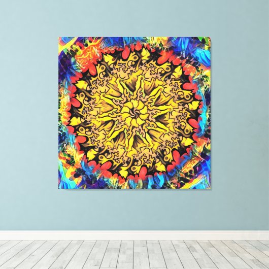 Kleurentherapie Uitgerekte Canvasdruk Canvas Afdruk (Insitu (Houten vloer))