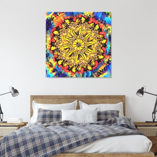 Kleurentherapie Uitgerekte Canvasdruk Canvas Afdruk (Insitu (Slaapkamer))