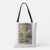Kleurentuin boodschappentas tote bag (Achterkant)