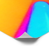 Kleurenuitbarsting: Abstracte stroom Poster (Hoek)