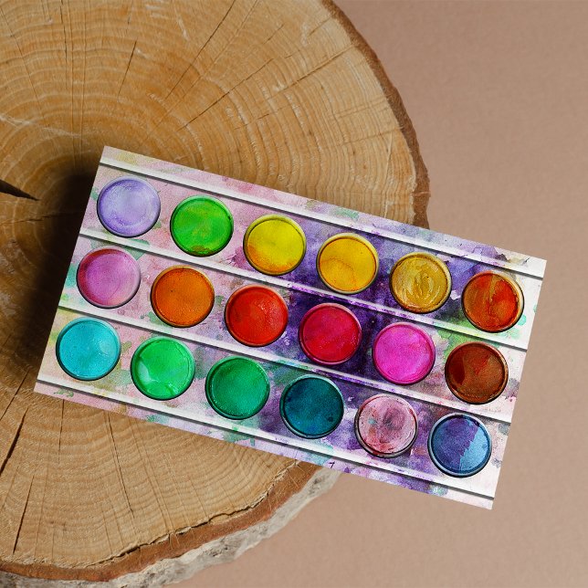 Kleurenvak Fine Art Fun Colorful Paint Visitekaartjes (Fine Art Fun Colorful Paint Color Box)