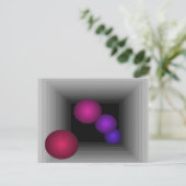 Kleurenveer 3D optische illusie Infinity bolletjes Briefkaart (Staand voorkant)
