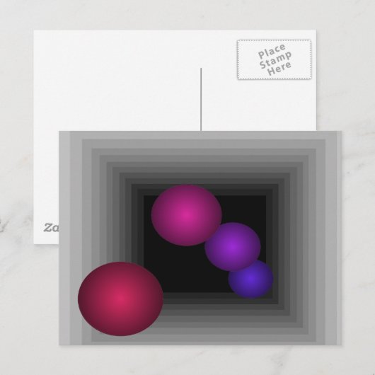 Kleurenveer 3D optische illusie Infinity bolletjes Briefkaart (Voorkant / Achterkant)