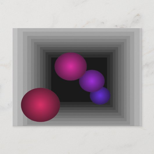 Kleurenveer 3D optische illusie Infinity bolletjes Briefkaart (Voorkant)