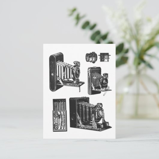  kleurenvellen Oude camera's Briefkaart (Staand voorkant)