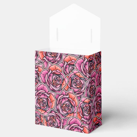 Kleurenventilator Roos Bedankdoosjes (Geopend)