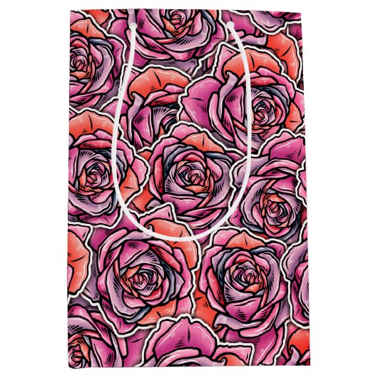 Kleurenventilator Roos Medium Cadeauzakje (Voorkant)