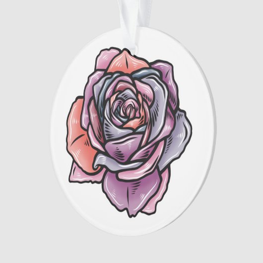 Kleurenventilator Roos Ornament (voorkant)