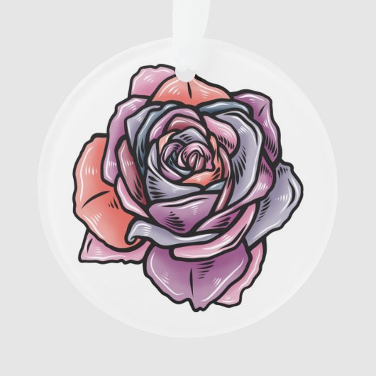 Kleurenventilator Roos Ornament (voorkant)