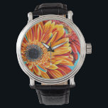 Kleurenverbranding II Horloge<br><div class="desc">Floral</div>