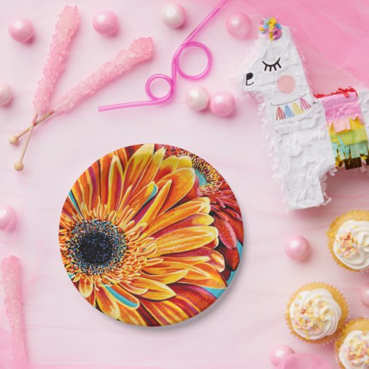 Kleurenverbranding II Papieren Bordje (Feest)