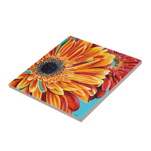 Kleurenverbranding II Tegeltje (Zijkant)