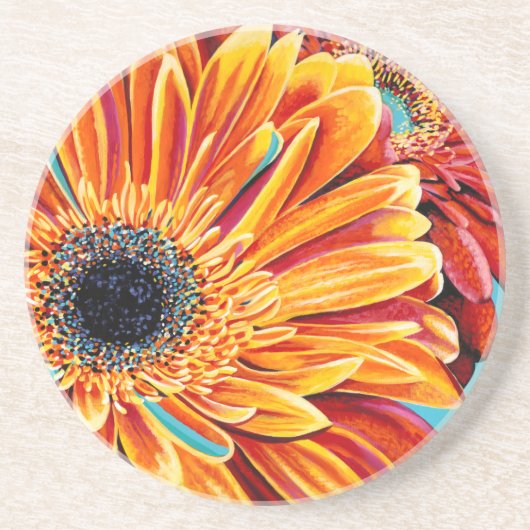 Kleurenverbranding II Zandsteen Onderzetter (Voorkant)