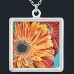 Kleurenverbranding II Zilver Vergulden Ketting<br><div class="desc">Floral</div>