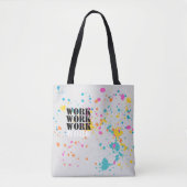 Kleurenverf splash Werk & spelen omkeerbaar Tote Bag (Voorkant)