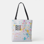 Kleurenverf splash Werk & spelen omkeerbaar Tote Bag (Achterkant)