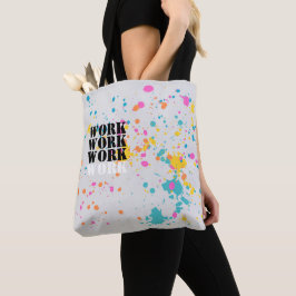 Kleurenverf splash Werk & spelen omkeerbaar Tote Bag
