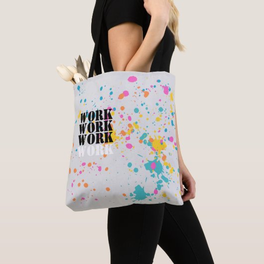 Kleurenverf splash Werk & spelen omkeerbaar Tote Bag (Dichtbij)