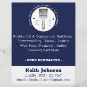 Kleurenverf wasmiddelverloopster donkerblauw flyer (Voorkant)