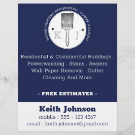 Kleurenverf wasmiddelverloopster donkerblauw flyer