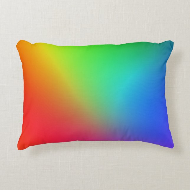 Kleurenverloop van de regenboog accent kussen (Voorkant)