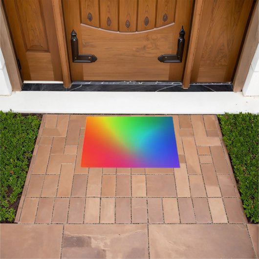 Kleurenverloop van de regenboog deurmat (Buiten)