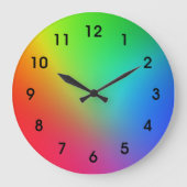 Kleurenverloop van de regenboog grote klok (Voorkant)