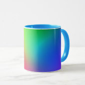 Kleurenverloop van de regenboog mok (Voorkant rechts)