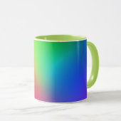 Kleurenverloop van de regenboog mok (Voorkant rechts)