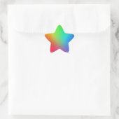 Kleurenverloop van de regenboog ster sticker (Tas)