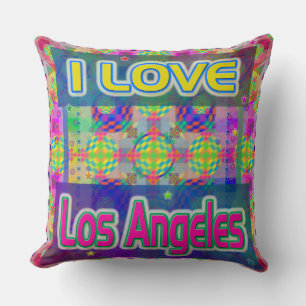 Kleurenvesting: "Ik hou van Los Angeles" Pillow Kussen